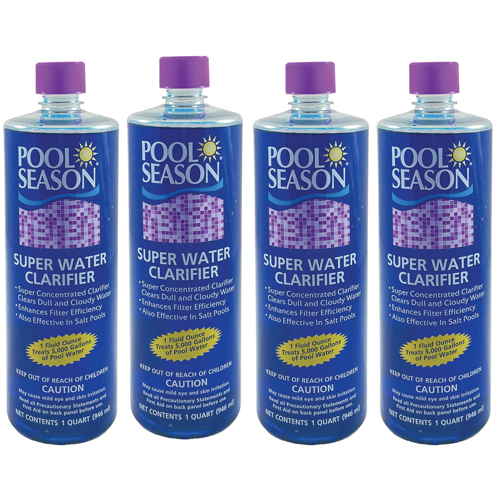 Pool Season Super Water Clarifier - 4 x 1 Quart